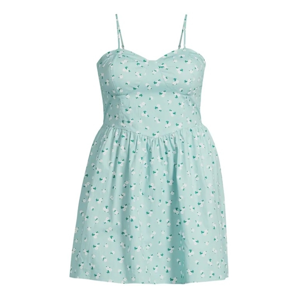 No Boundaries Poplin Dress, Women Teal Haze Size XXXL nwot